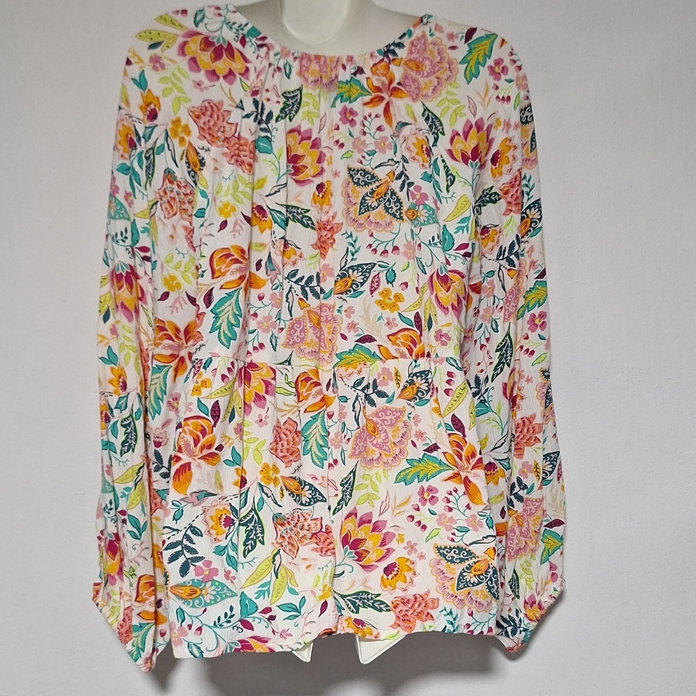 Old Navy Long Sleeve Floral Print Top - Picture 4 of 8